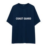 Coast Guard Oversize Tişört - Lacivert - Ön Görünüm