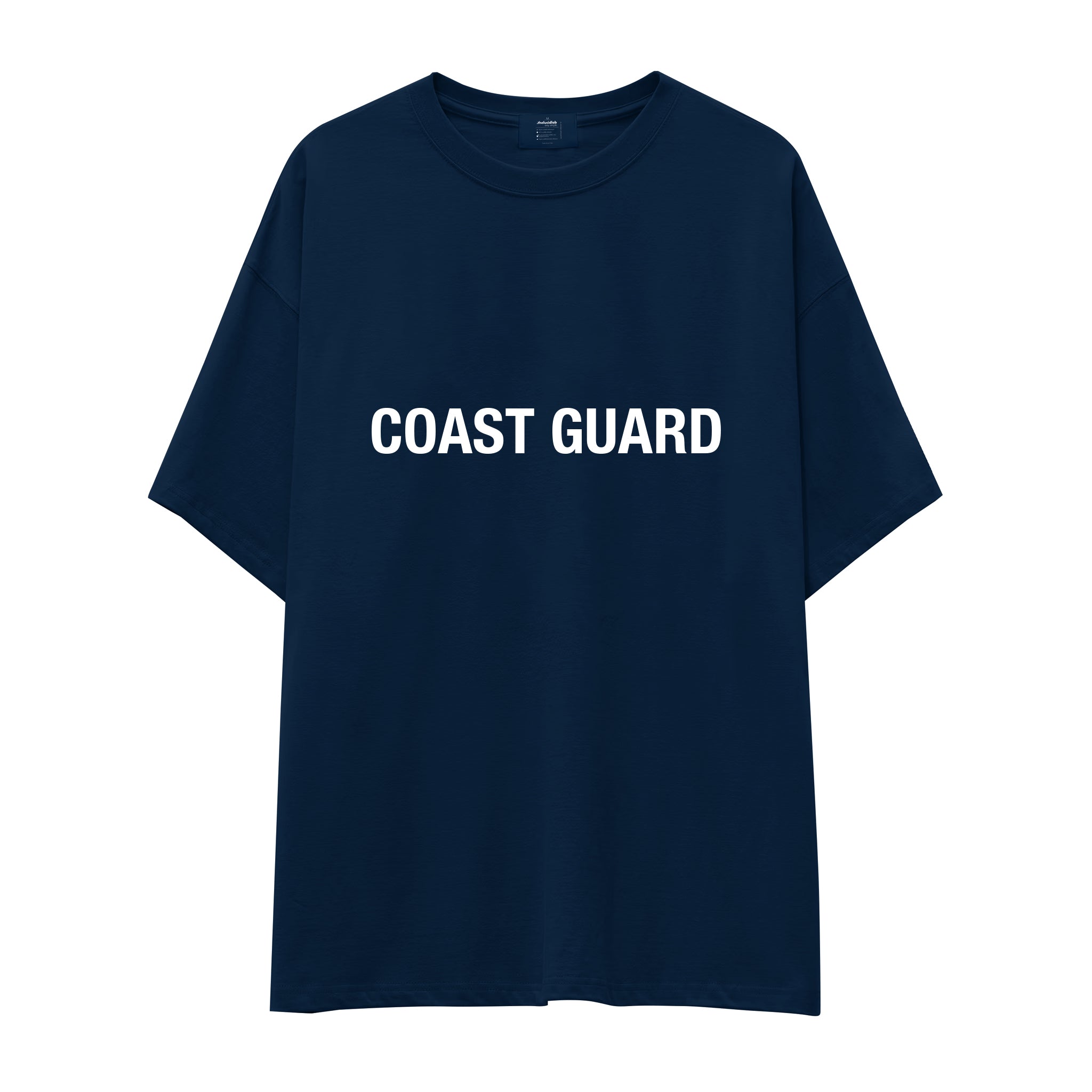 Coast Guard Oversize Tişört - Lacivert - Ön Görünüm