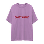 Coast Guard Oversize Tişört - Lila - Ön Görünüm