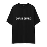 Coast Guard Oversize Tişört - Siyah - Ön Görünüm