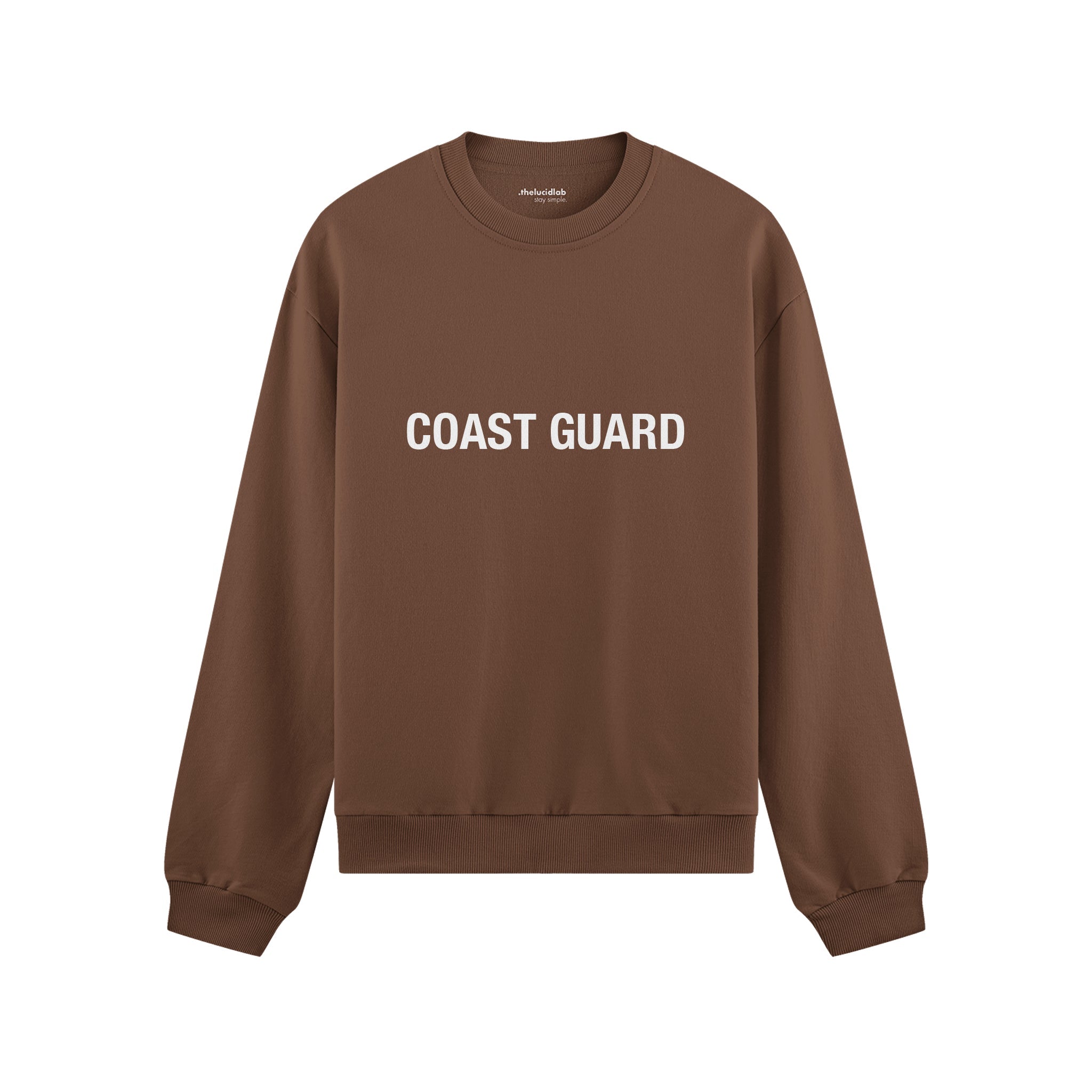 Coast Guard Oversize Sweatshirt - Kahverengi - Ön Görünüm