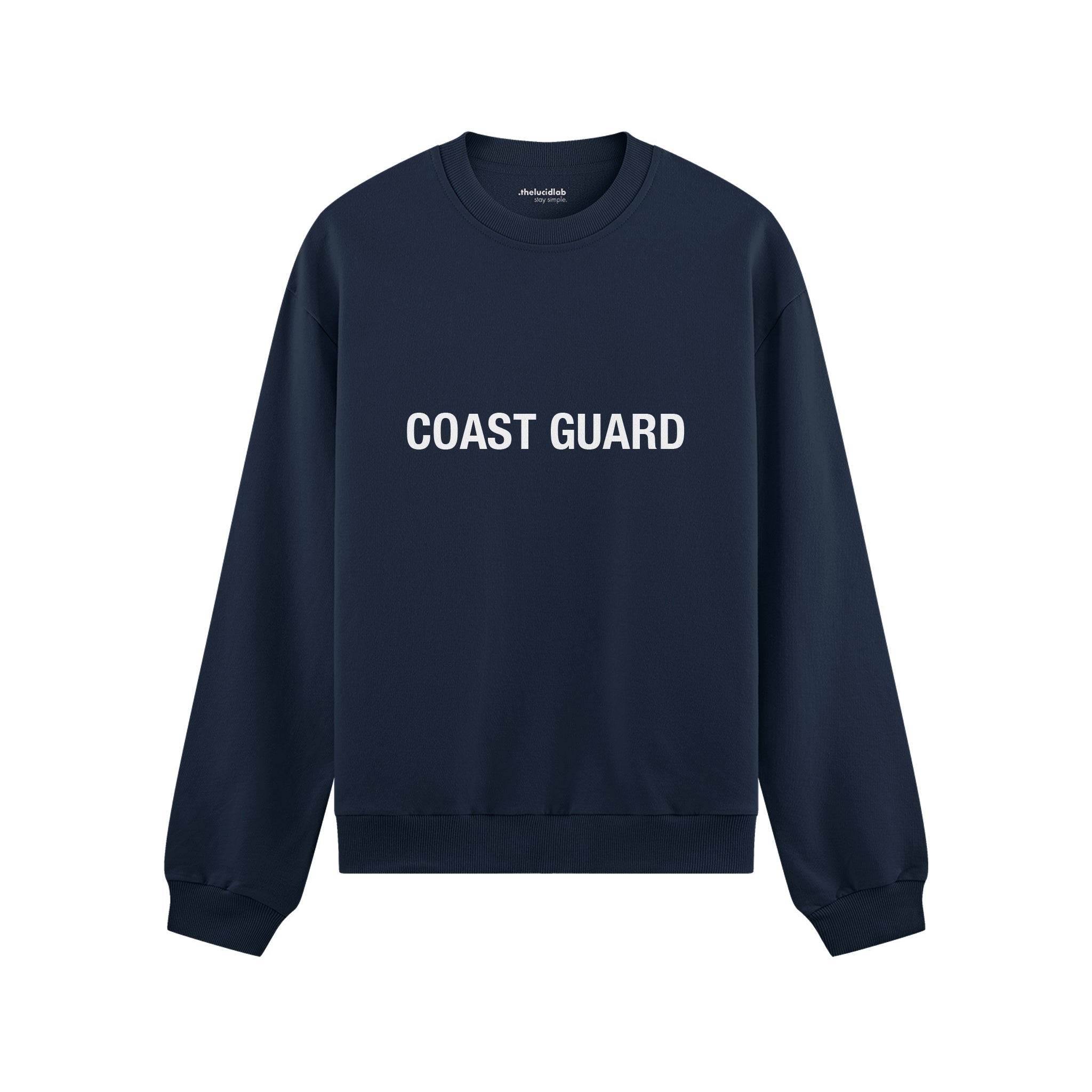 Coast Guard Oversize Sweatshirt - Lacivert - Ön Görünüm