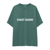 Coast Guard Oversize Tişört - Yeşil - Ön Görünüm