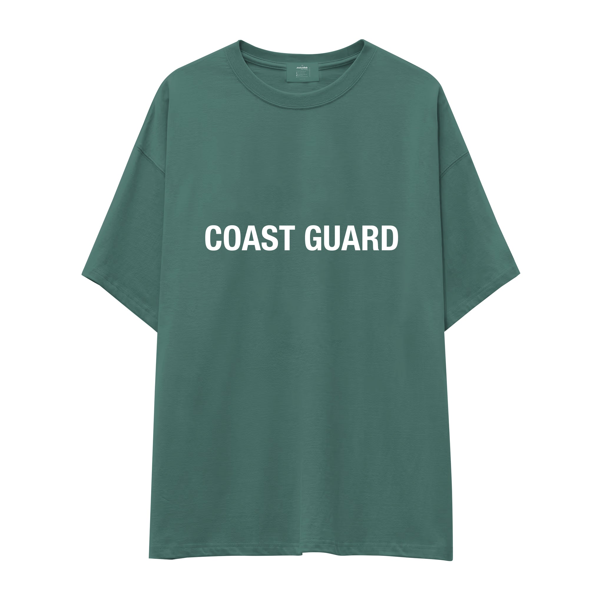 Coast Guard Oversize Tişört - Yeşil - Ön Görünüm