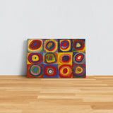 Color Study, Squares With Concentric Circles Kanvas Tablo