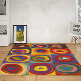 Color Study, Squares With Concentric Circles Halı