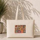 Color Study, Squares With Concentric Circles Weekend Tote Bag