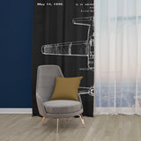 F4U Corsair Chalkboard Background Curtain