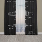 F4U Corsair Chalkboard Background Curtain
