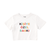 Kişiye Özel Baskılı Crop Tişört