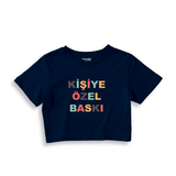 Kişiye Özel Baskılı Crop Tişört