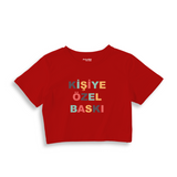 Kişiye Özel Baskılı Crop Tişört