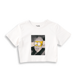 Albert Einstein / Homer Simpson Crop Tişört