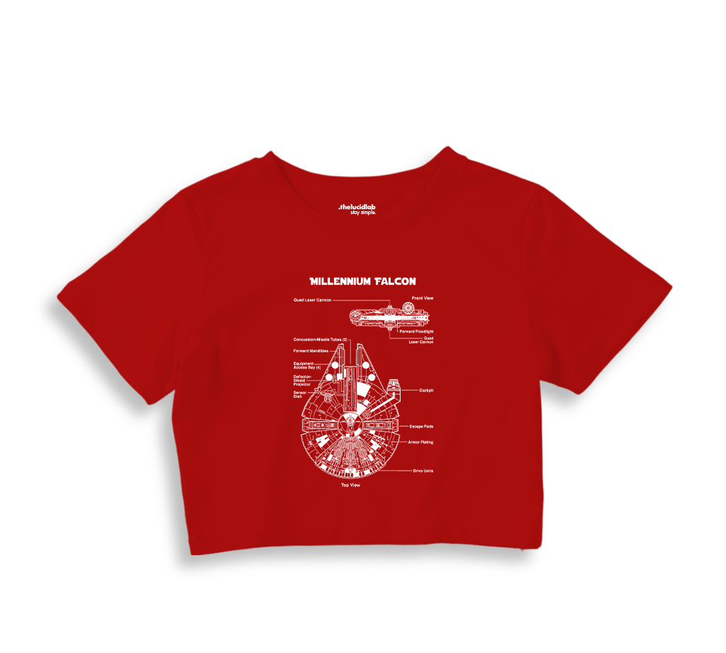 Millennium Falcon Crop Tişört