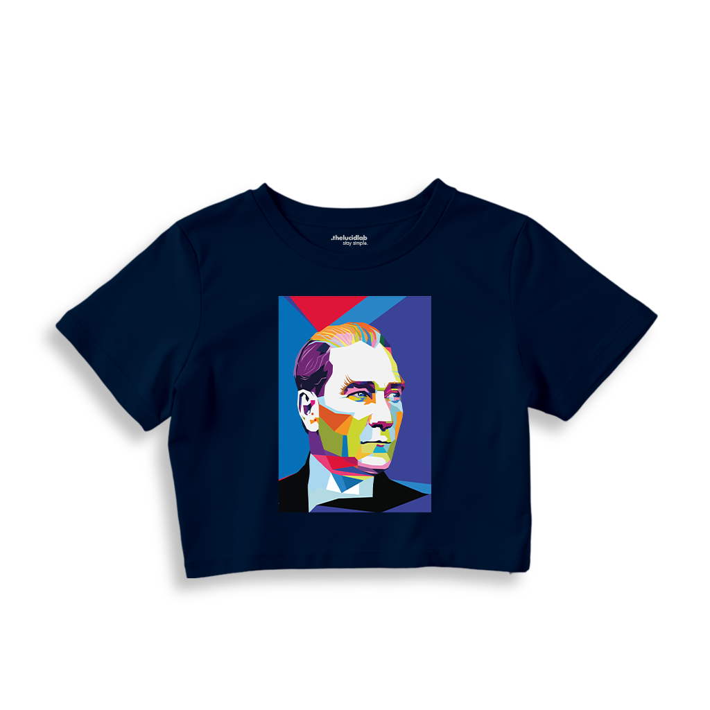 Atatürk Pop Art Crop Tişört