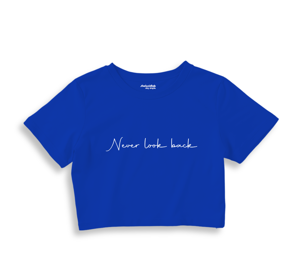 Never Look Back Crop Tişört