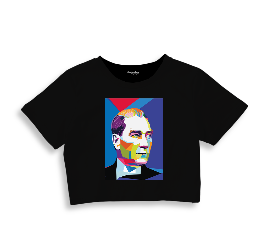 Atatürk Pop Art Crop Tişört