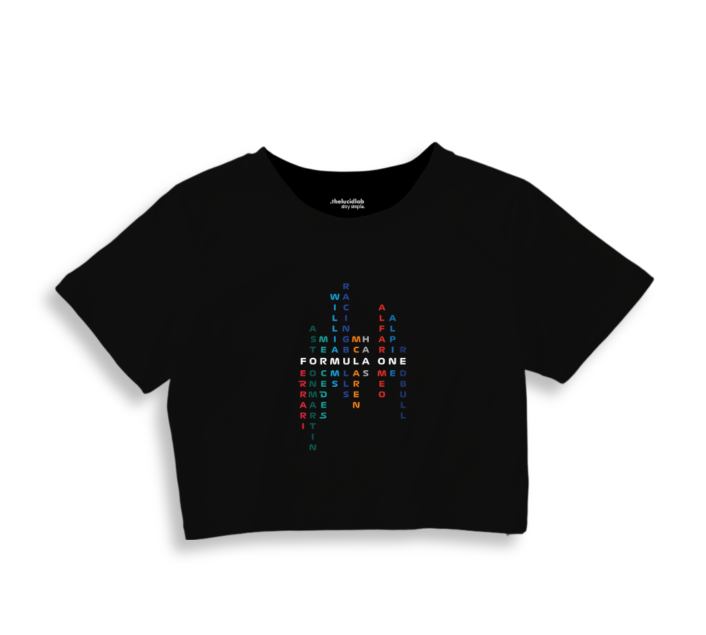 Formula 1 Teams Crop Tişört