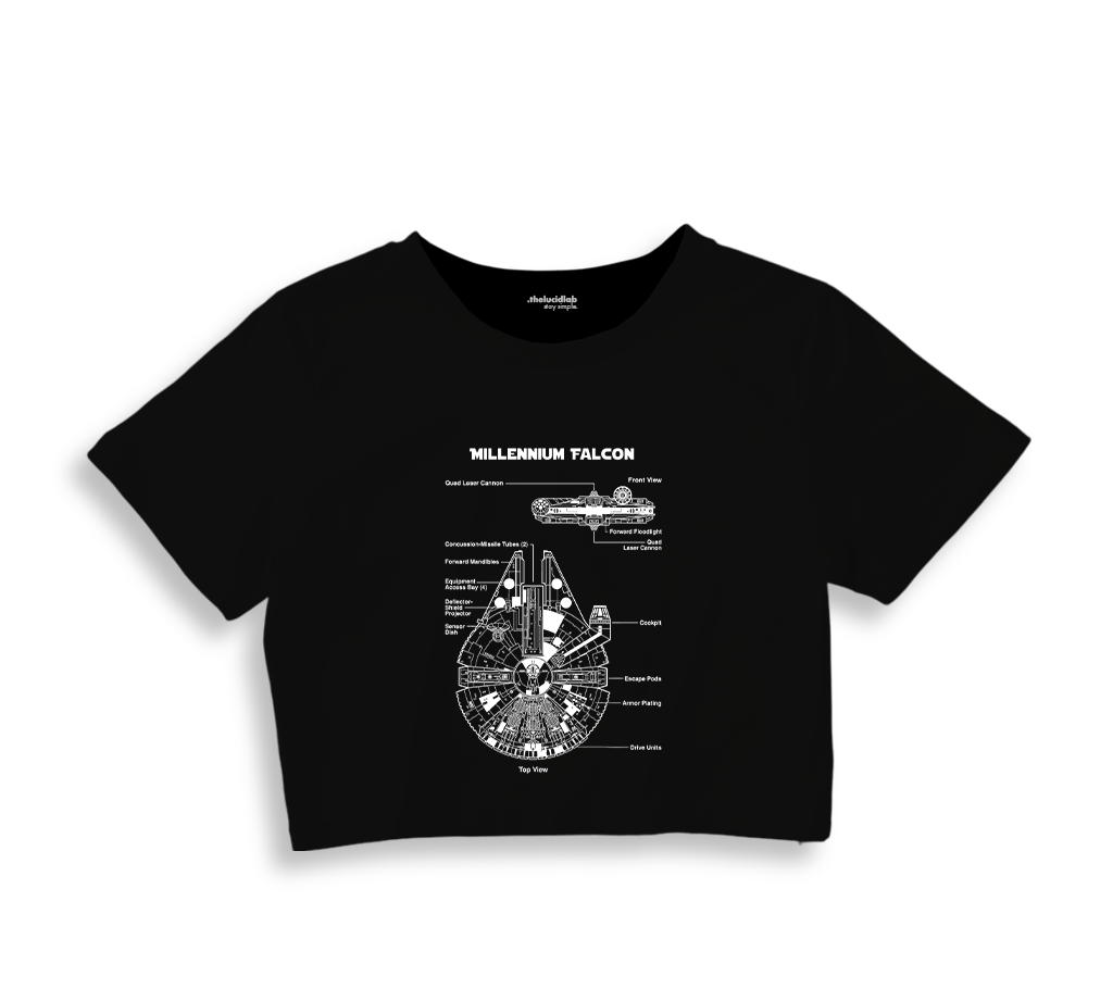 Millennium Falcon Crop Tişört