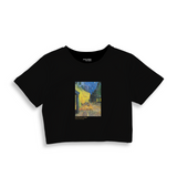 Café Terrace at Night Crop Tişört