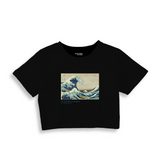 Kanagawa Oki Nami Ura Crop Tişört