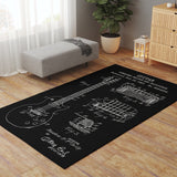 Gibson Les Paul Guitar Chalkboard Carpet