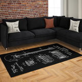 Gibson Les Paul Guitar Chalkboard Carpet