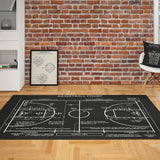 Basketball Court Chalkboard - Basketball Court Carpet