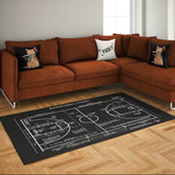 Basketball Court Chalkboard - Basketball Court Carpet