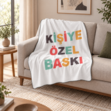 Kişiye Özel Polar Battaniye — aynı ortamda çapraz görünüm