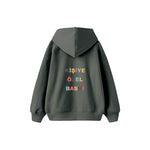 Kişiye Özel Baskılı Çocuk Hoodie — Antrasit — arka baskı görünümü