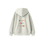 Kişiye Özel Baskılı Çocuk Hoodie — Beyaz — arka baskı görünümü