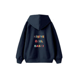 Kişiye Özel Baskılı Çocuk Hoodie — Lacivert — arka baskı görünümü