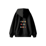 Kişiye Özel Baskılı Çocuk Hoodie — Siyah — arka baskı görünümü