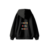 Kişiye Özel Baskılı Çocuk Hoodie — Siyah — arka baskı görünümü