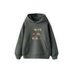 Kişiye Özel Baskılı Çocuk Hoodie — Antrasit — ön baskı görünümü