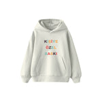 Kişiye Özel Baskılı Çocuk Hoodie — Beyaz — ön baskı görünümü