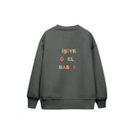 Kişiye Özel Baskılı Çocuk Sweatshirt — Antrasit — arka baskı görünümü