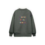 Kişiye Özel Baskılı Çocuk Sweatshirt — Antrasit — arka baskı görünümü