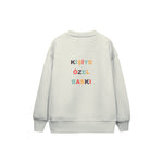 Kişiye Özel Baskılı Çocuk Sweatshirt — Beyaz — arka baskı görünümü