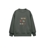 Kişiye Özel Baskılı Çocuk Sweatshirt — Antrasit — ön baskı görünümü