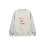 Kişiye Özel Baskılı Çocuk Sweatshirt — Beyaz — ön baskı görünümü