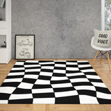 Black &amp; White Illusion Carpet