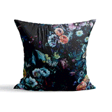 Dark Flowers - Çiçekli Çift Taraflı KırlentKılıfı 2 Adet