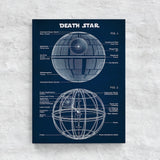 Death Star Navyblue Kanvas Tablo
