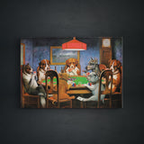 Dogs Playing Poker Kanvas Tablo