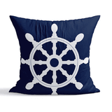 Dümen Navy Blue / Marin Temalı Çift Taraflı Kırlent Kılıfı 2 Adet