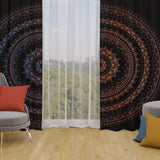 Dark Mandala Background Curtain