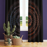 Dark Mandala Background Curtain