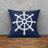 Dümen Navy Blue / Marin Temalı Çift Taraflı Kırlent Kılıfı 2 Adet